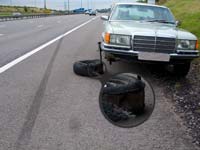 A tyre manufactured in 1986, failing at 70mph in 2010