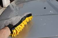 Use a wash mitt to clean your car