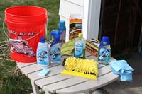 The car care cleaning products used in this how-to guide