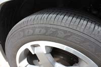 Typical tyre sidewall - grey/brown after prolonged use