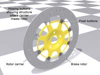 A floating disc brake rotor assembly