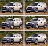 How different wheel types look on my Honda Element