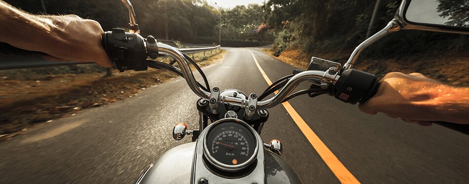 Man riding the motorcycle