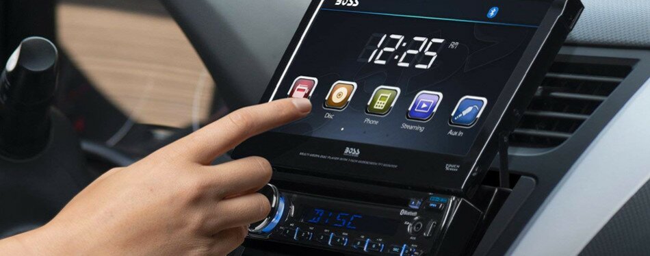 boss audio single din touchscreen dvd player