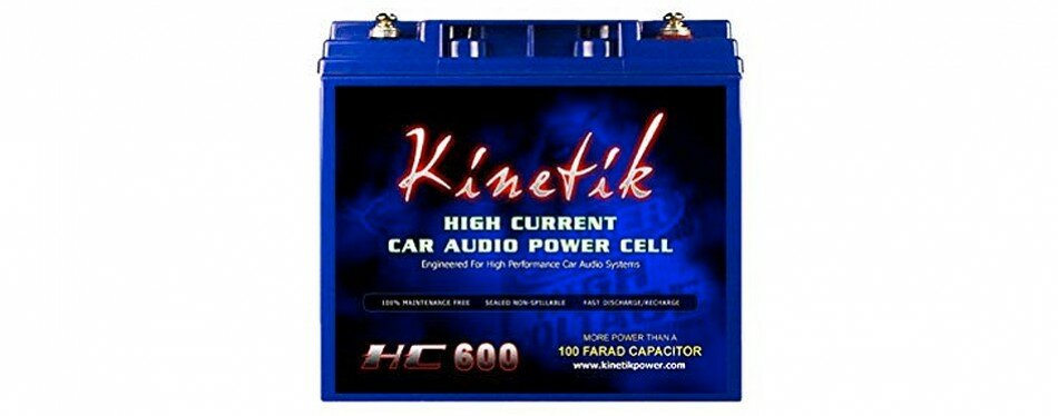 kinetik hc600 blu series 600-watt 12-volt agm car audio battery